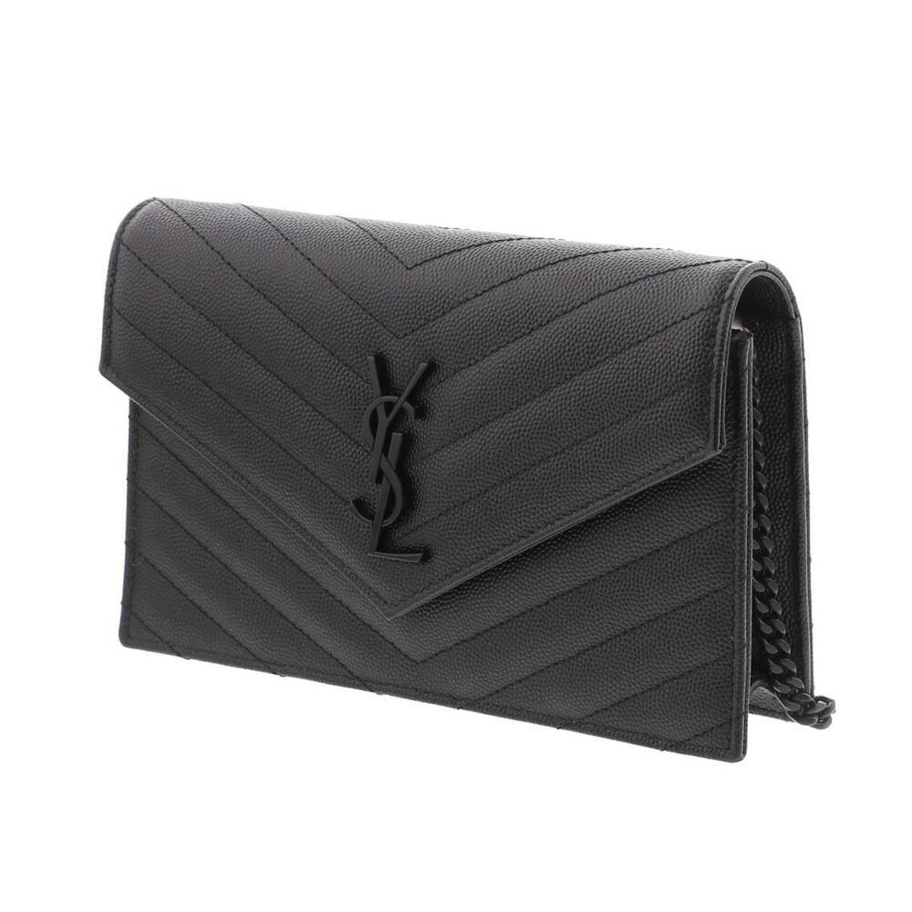 Saint Laurent Yves Cassandra Envelope Shoulder Bag Black - Picture 2 of 6